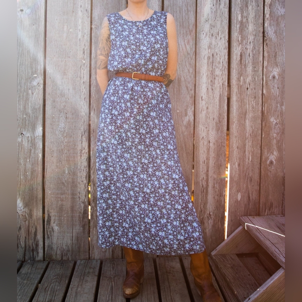 Floral Blue Maxi Dress